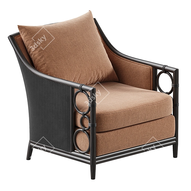  Contemporary McGuire Lounge Chair Model 3D model image 5