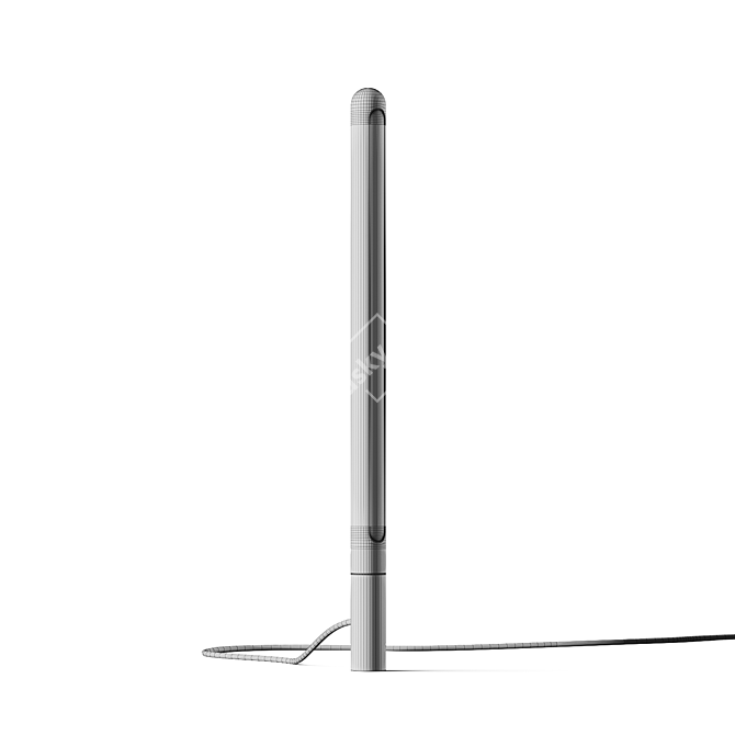  Height-Adjustable Solar Bollard Lamp 3D model image 4