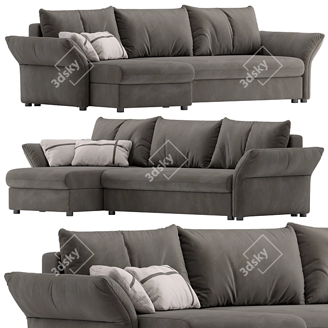 Modern Ibiza Corner Sofa Design 3D model image 1