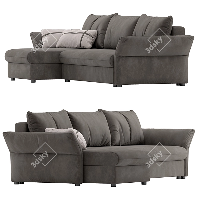 Modern Ibiza Corner Sofa Design 3D model image 3