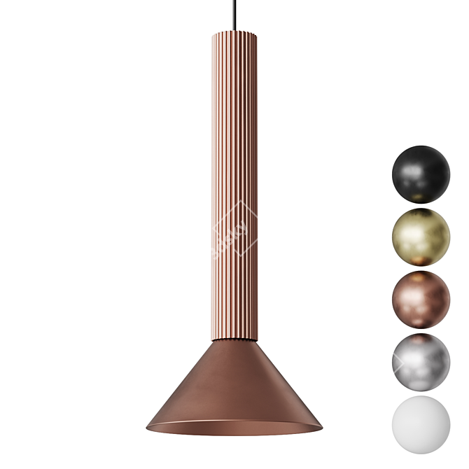 Conical LED Pendant Lamp RANDOR 3D model image 1