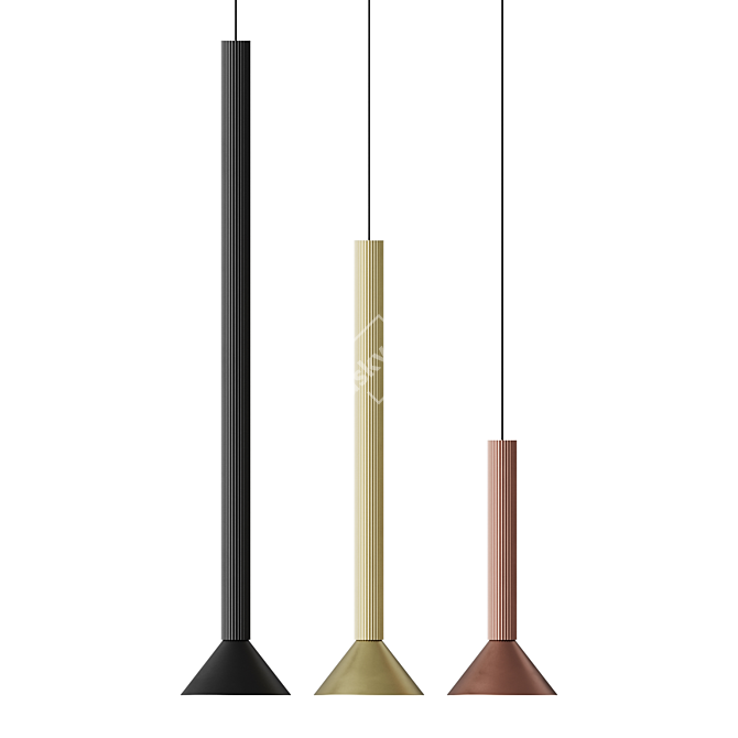 Conical LED Pendant Lamp RANDOR 3D model image 3