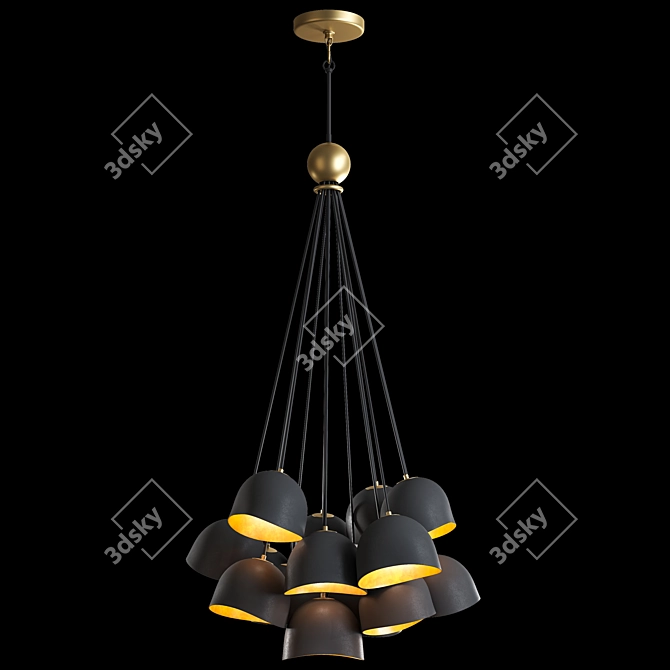  Modern Organic Pendant Light 3D model image 4