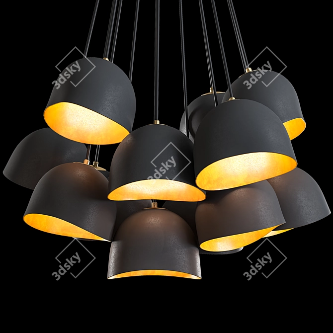  Modern Organic Pendant Light 3D model image 5