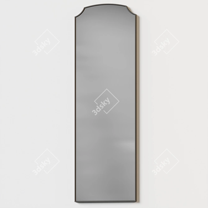 Elegantly Styled Wrought Iron Mirror 3D model image 3