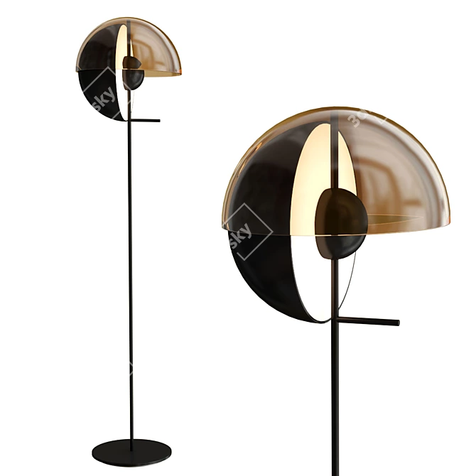 Theia Modern Floor Lamp 3D model image 1