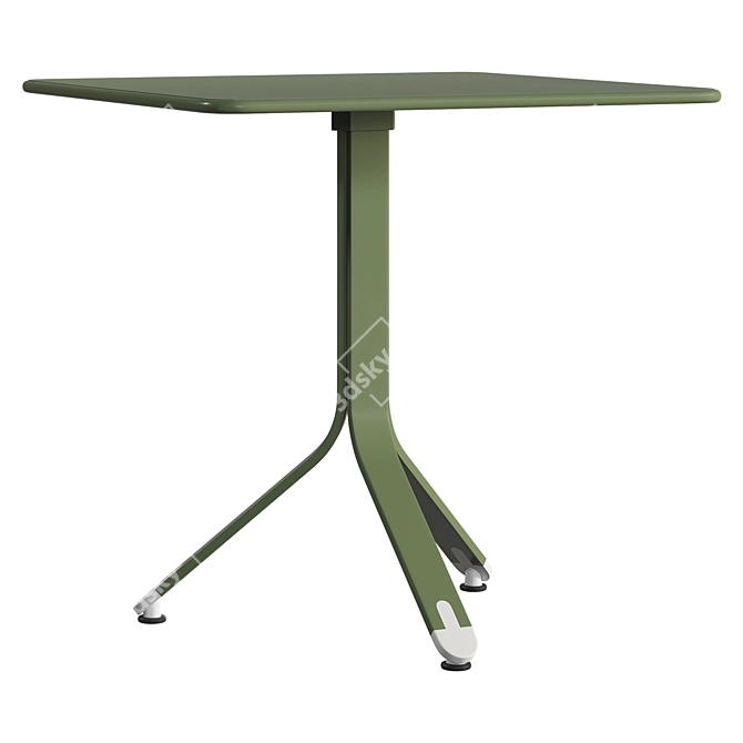 Square Metal Garden Table Stand 3D model image 1