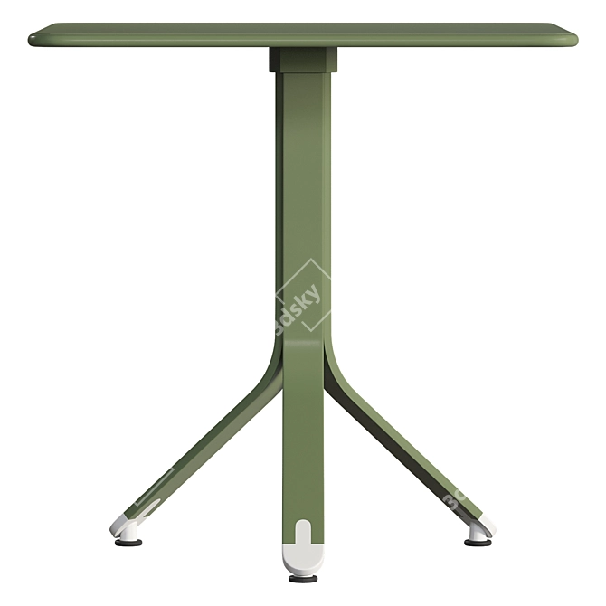 Square Metal Garden Table Stand 3D model image 3