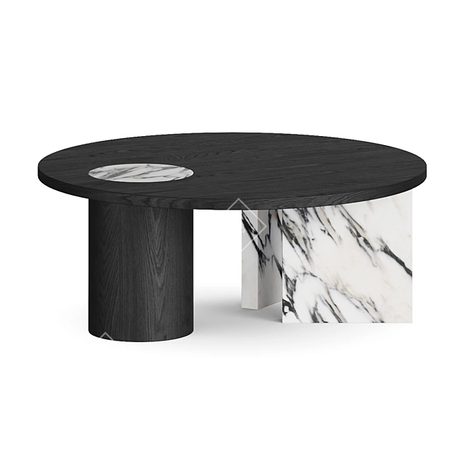 Modern Minimalist Coffee Table Set 3D model image 2