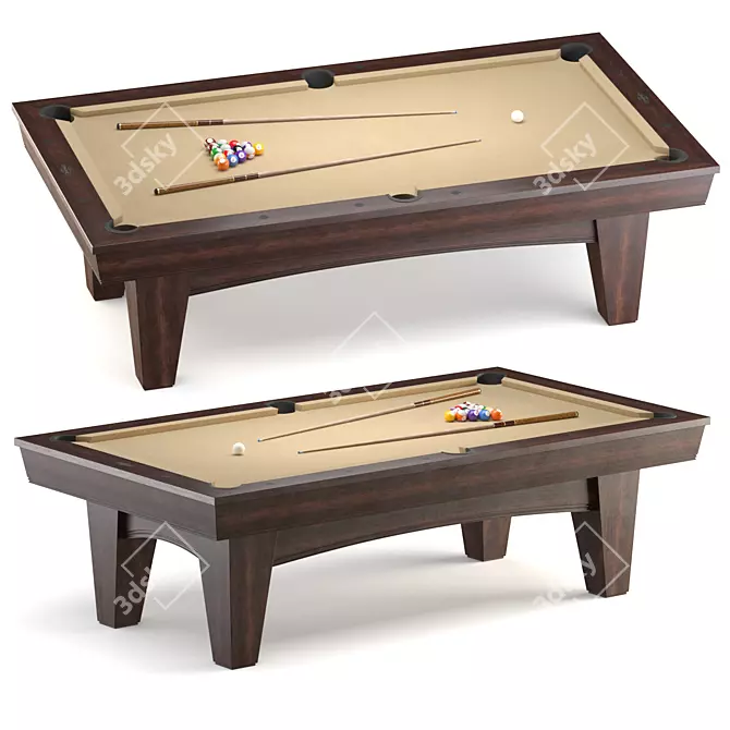 Brunswick Winfield 8ft Pool Table 3D model image 2