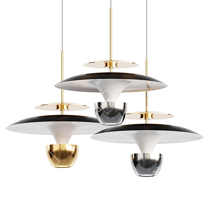 Minimalist Pendant Light Fixture "BERTIL 3D model image 1