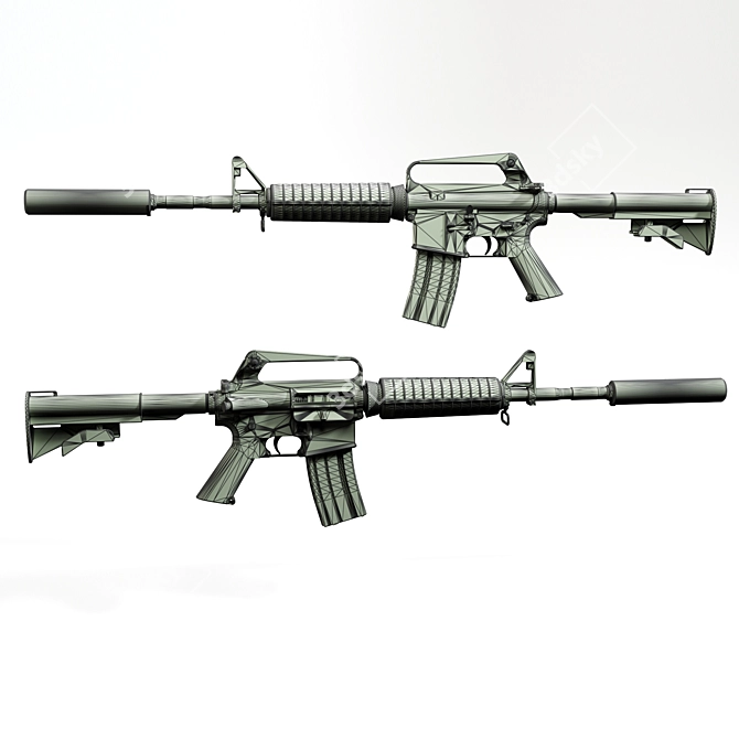 CSGO 2 Workshop M4A1 Rifle 3D model image 5