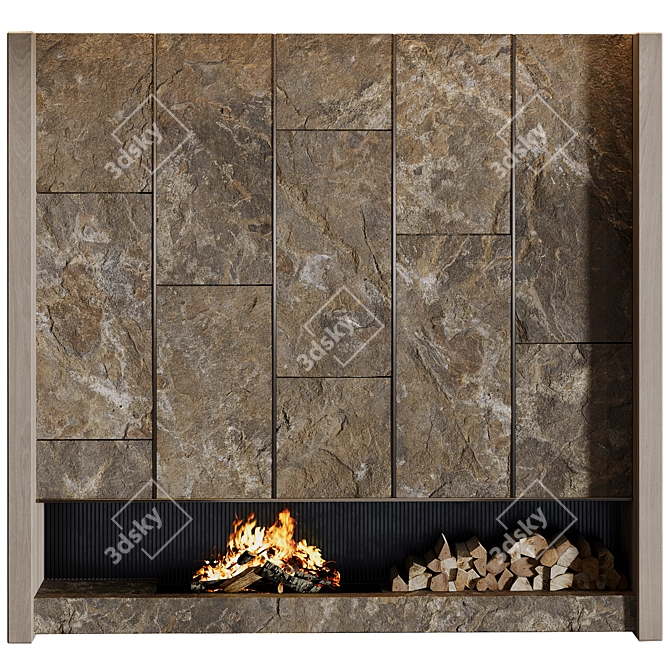 Corona Legacy Fireplace Model 3D model image 1