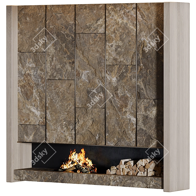 Corona Legacy Fireplace Model 3D model image 2