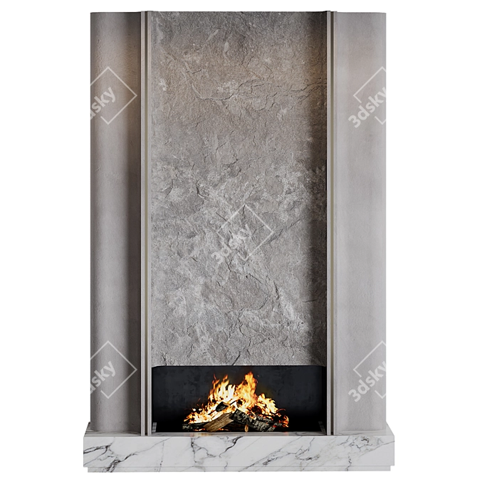 Corona 9 Legacy Fireplace Model 3D model image 1