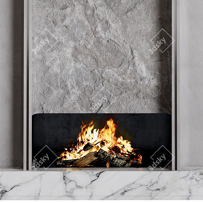 Corona 9 Legacy Fireplace Model 3D model image 3