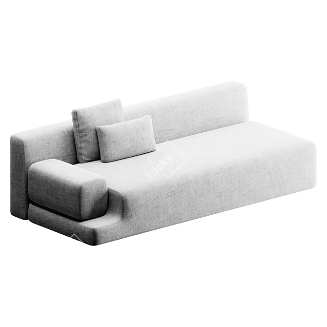 Cozy Snowy Sofa 3D model image 3