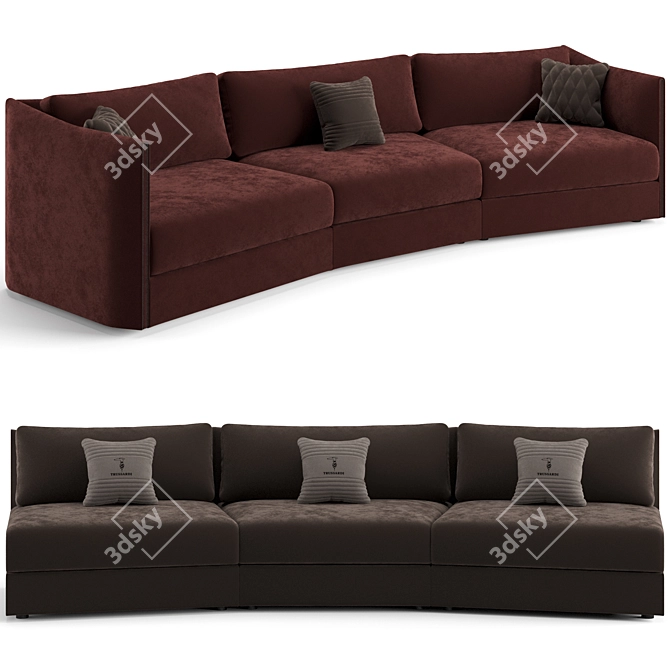 Luxury Trussardi Maryl Sofa 3D model image 1