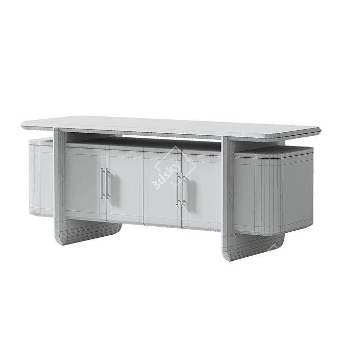 Opulent Modern Art Deco Sideboard 3D model image 4