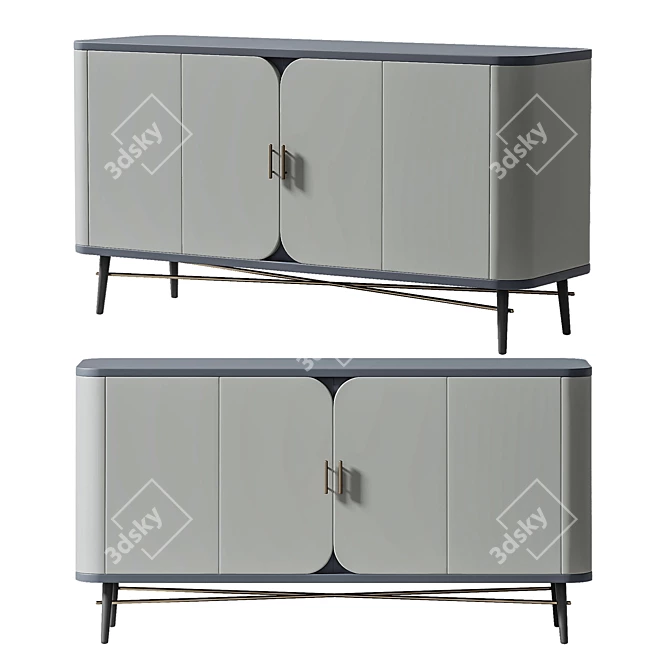 Elegant Azure Sideboard Design 3D model image 1