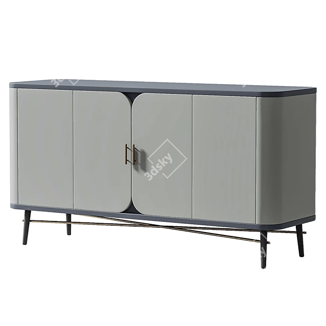 Elegant Azure Sideboard Design 3D model image 2