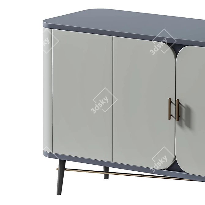 Elegant Azure Sideboard Design 3D model image 3