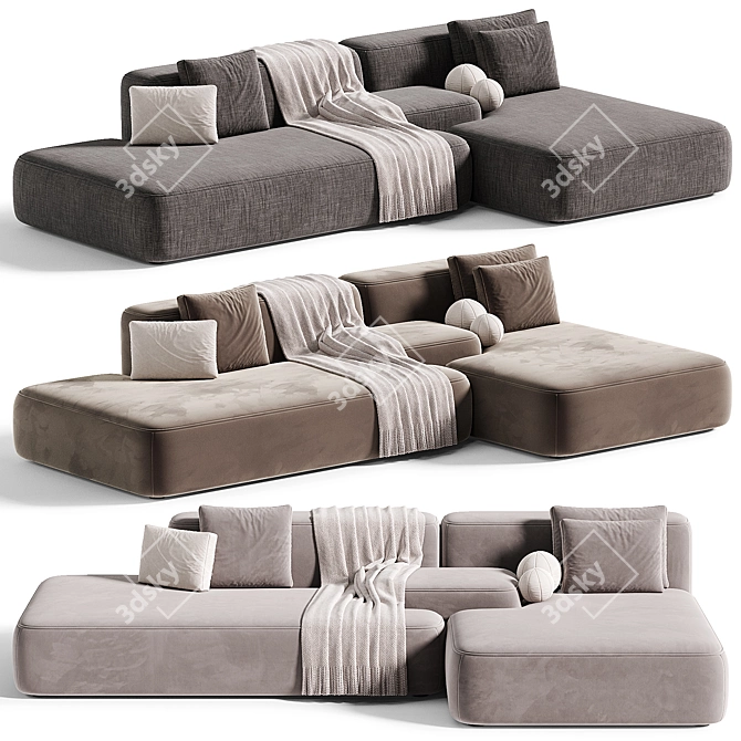 Elegant Aima Sofa Beds Concept 3D model image 7