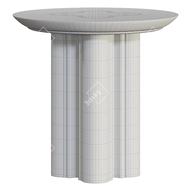 Modern Oak Cathedral Side Table 3D model image 4