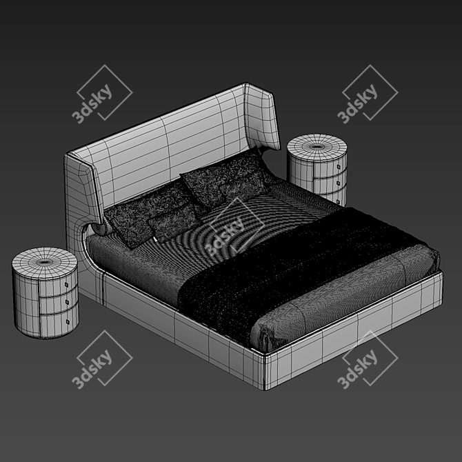 Luzaro Factory Bed 3D model image 5