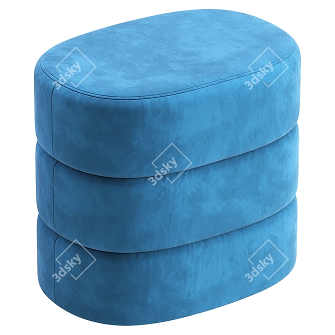 Elegant Beige Pouf Boguslav 3D model image 6