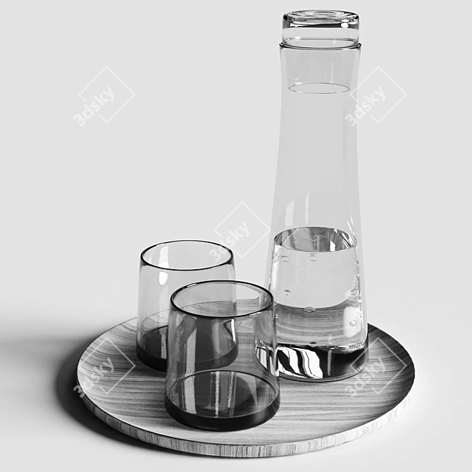 Glassware Jug Set02 MeshSmooth Modifiers 3D model image 3