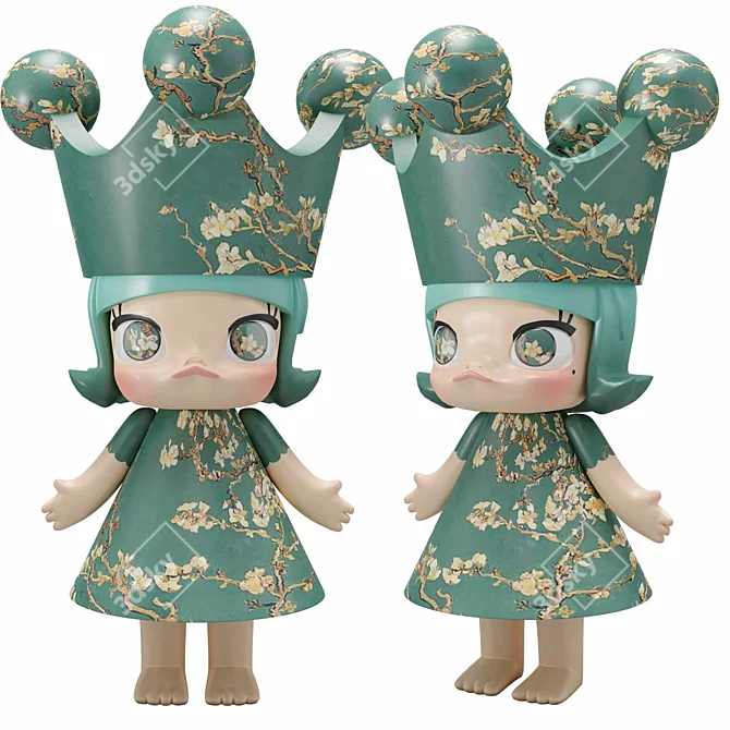 Enchanting Almond Blossom Collectible Figure 3D model image 1