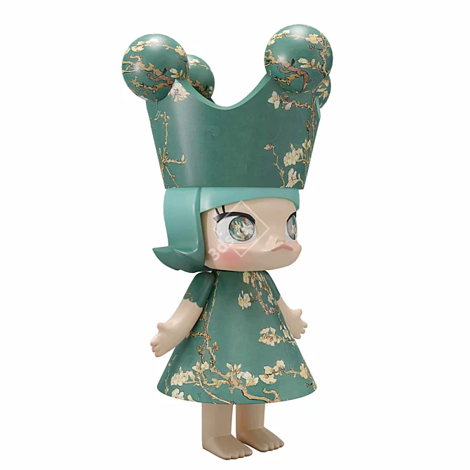 Enchanting Almond Blossom Collectible Figure 3D model image 3