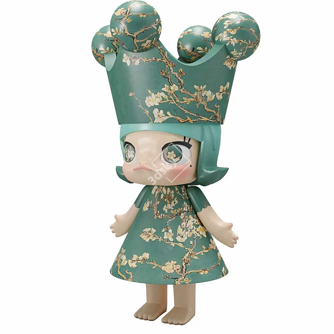 Enchanting Almond Blossom Collectible Figure 3D model image 4