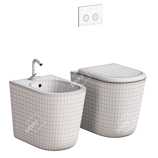 Elegant Ceramica Globo Lalita Set 3D model image 5