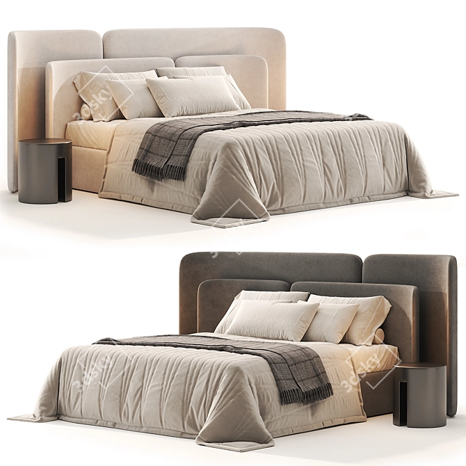 Sleek Lauren Bed 3D Model 3D model image 1