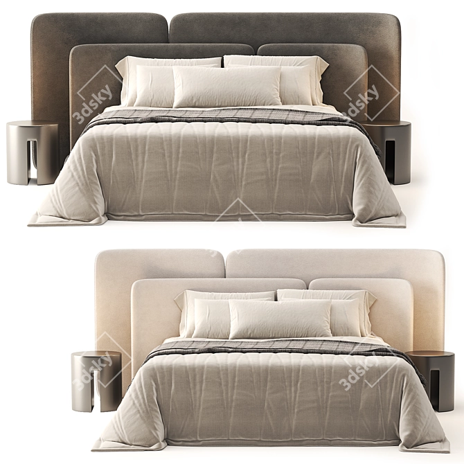 Sleek Lauren Bed 3D Model 3D model image 3