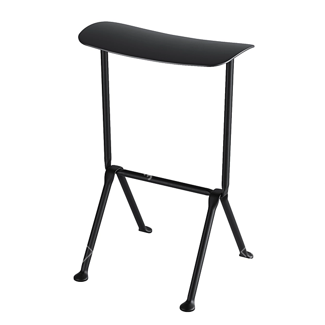 Artisan Wrought Iron Stool 3D model image 1