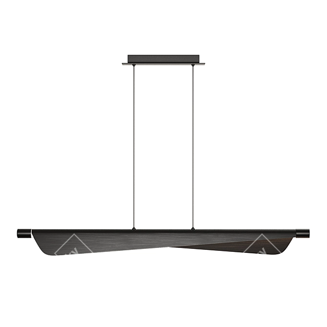 Modern Linear Light Fixture Set 3D model image 2