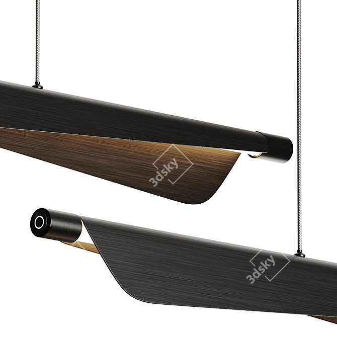 Modern Linear Light Fixture Set 3D model image 3