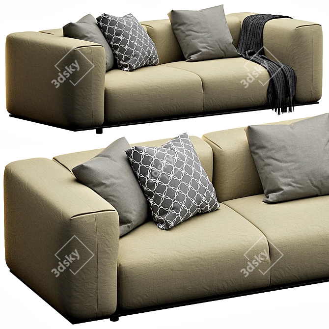 B&B Italia Dambodue Sofa: Contemporary Elegance 3D model image 7