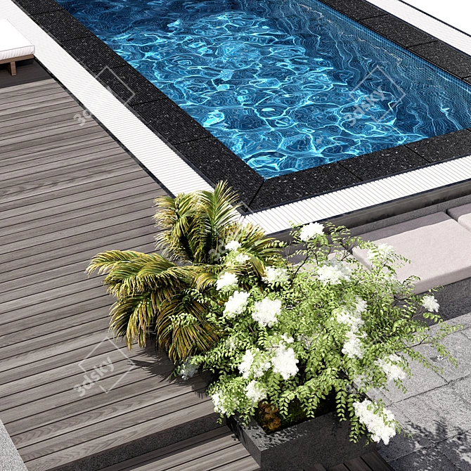 Modern Pool Design No.118 3D model image 3