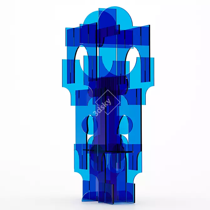 Colorful Glass Sculpture Replica 3D model image 1