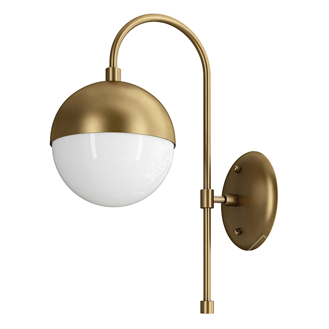 Elegant Ball Wall Sconce Light 3D model image 1