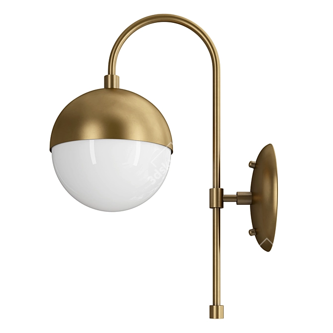 Elegant Ball Wall Sconce Light 3D model image 2