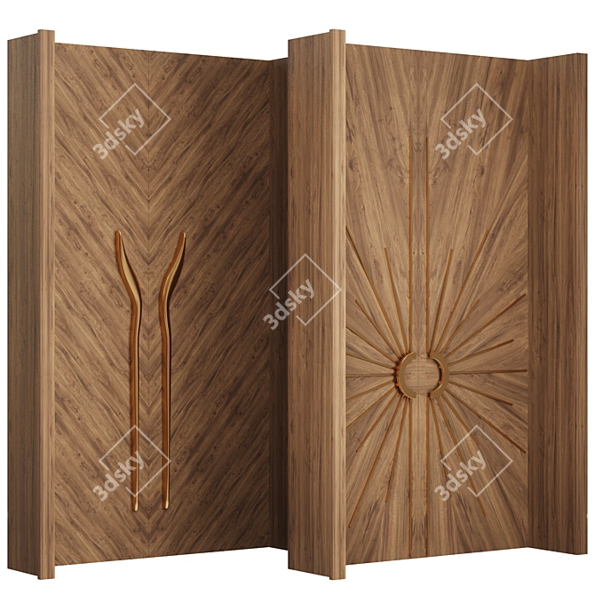 Modern Door Set 2016 Version 3D model image 1