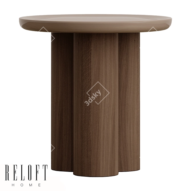 CANDY Side Table with Wooden Legs 3D model image 1