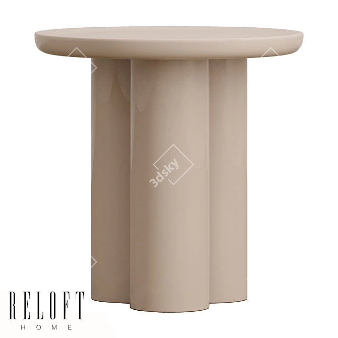 CANDY Side Table with Wooden Legs 3D model image 2