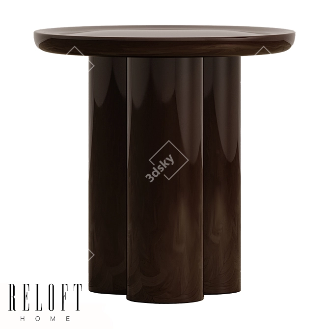 CANDY Side Table with Wooden Legs 3D model image 3