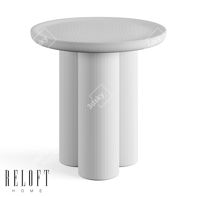 CANDY Side Table with Wooden Legs 3D model image 6